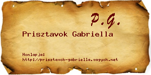 Prisztavok Gabriella névjegykártya