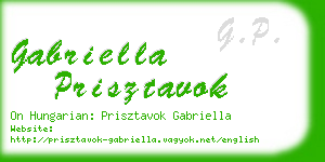gabriella prisztavok business card
